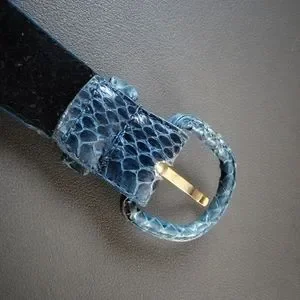 Honors | Accessories | Vintage Genuine Snake Skin Blue Belt  display picture 3